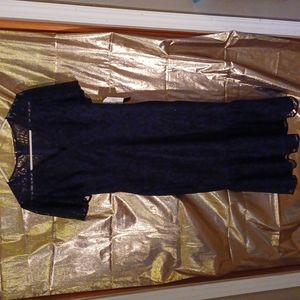 Neiman Marcus Dark Navy Mermaid Lace Dress 4 NWT